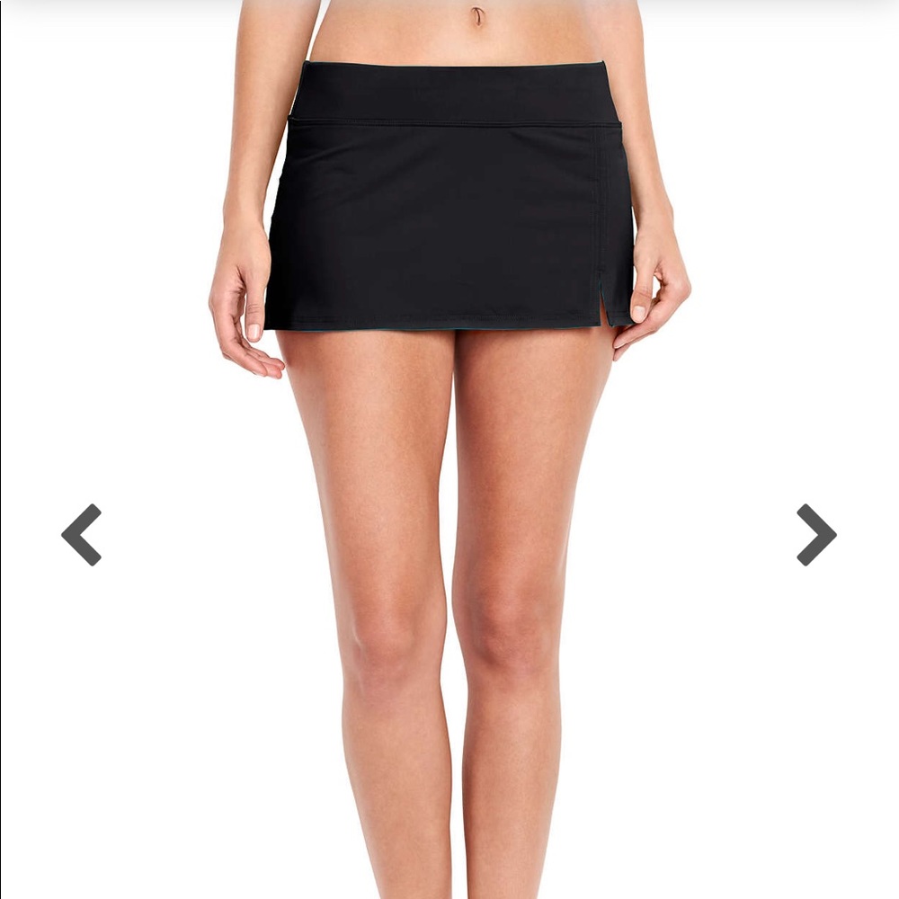 Lands End Women's SwimMini Swim Skirt 2P Black